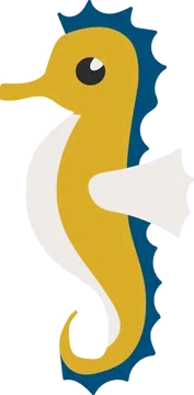 2D prvek mořský koník
