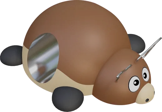 3D prvek býk