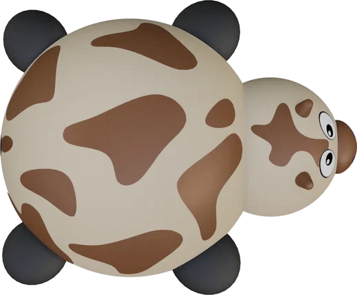 3D prvek kráva (bez/s tunelem)